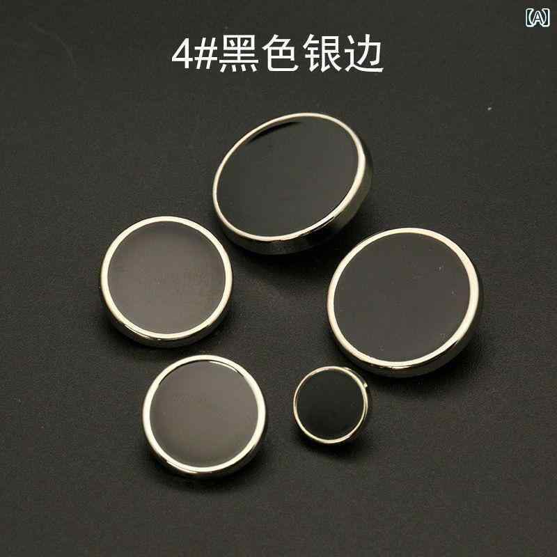 ボタン　ラウンド　アクセサリー 精巧 金属製の 平らな オイル ドットボタン シャツ コート ウィンドブ..