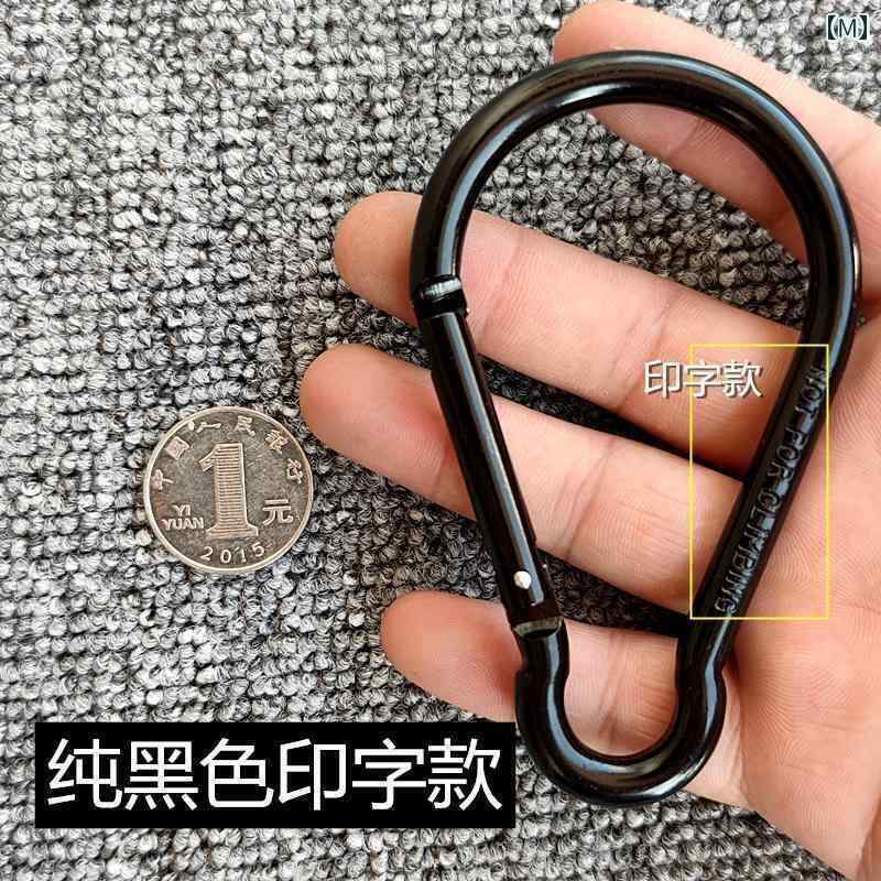 アクセサリー　スカル　バックル 登山用 特大 アルミ 合金 登山 バックル ひょうたん 10 スプリング 黒..