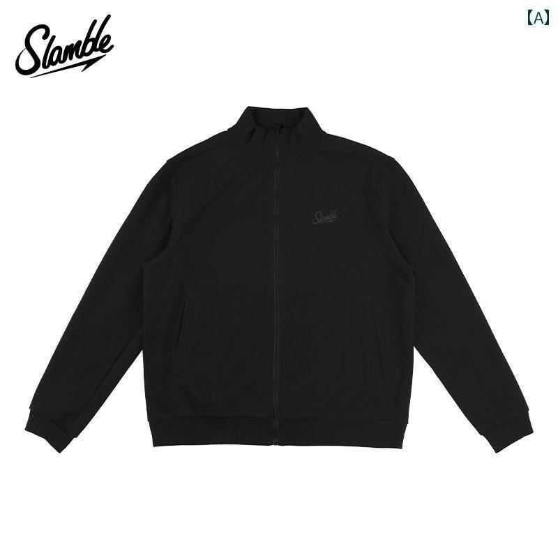 フリース　トップス　ジッパー SLAMBLE 秋冬 スポーツ カジュアル スタンドカラー カーディガン ジャケ..