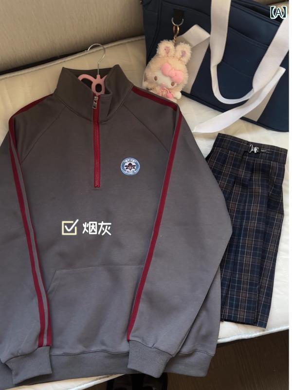 フリース　トップス　ジッパー フラッシュ ガール JK 薄手 春秋 スタンドカラー デイリー カジュアル ..