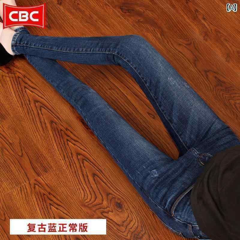 ボトムス　レディース　スリム CBC レトロ ブルー ペンシル ジーンズ レディース タイト 2025 春 スタ..