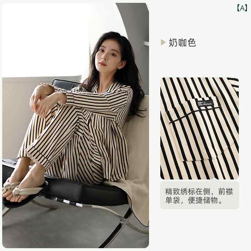 パジャマ　セット　スウェット Yue Nei パジャマ レディース 春秋 スタイル 秋 綿 長袖 家 着 カジュア..