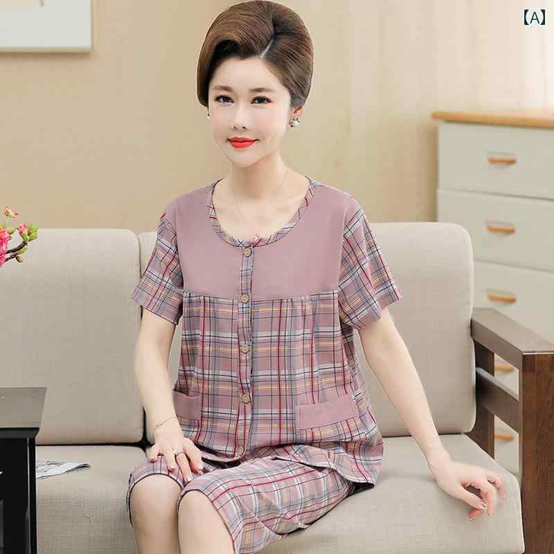 半袖　半ズボン　パジャマ レディース 夏 半袖 クロップドパンツ カーディガン パジャマ 薄手 丸 首 母..