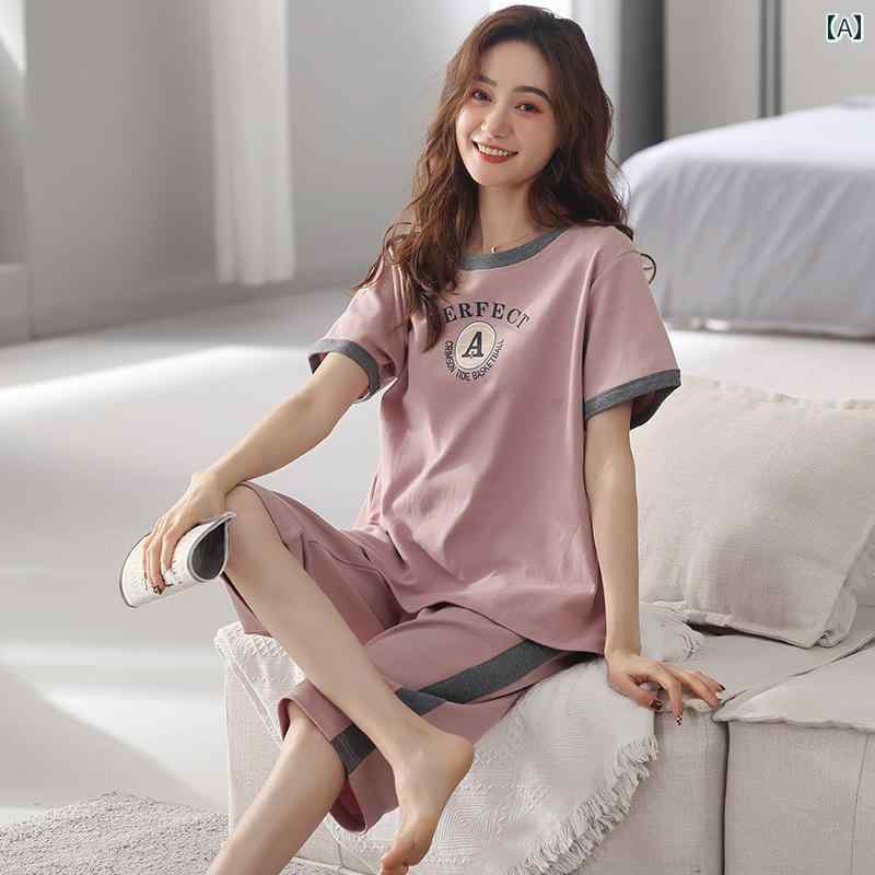 半袖　半ズボン　パジャマ 2025 パジャマ レディース 綿 夏 薄手 母 クロップドパンツ 大きいサイズ 半..