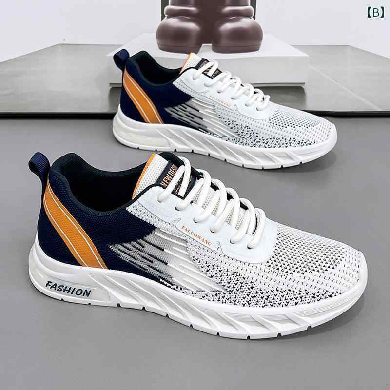 ランニング　シューズ　カジュアル メンズ 春 通気性 ランニング カジュアル 2025 防臭 シューズ フライング メッシュ トラベル スポーツ