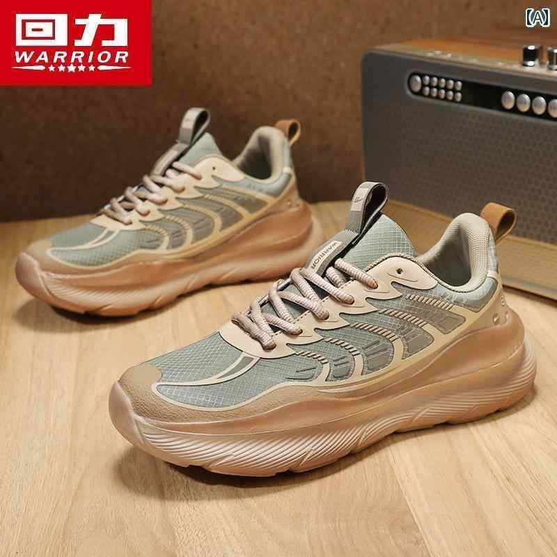 ランニング　シューズ　カジュアル Warrior メンズシューズ 2025 春 軽量 通気性 フィットネス ランニング シューズ メンズカジュアル スポーツ