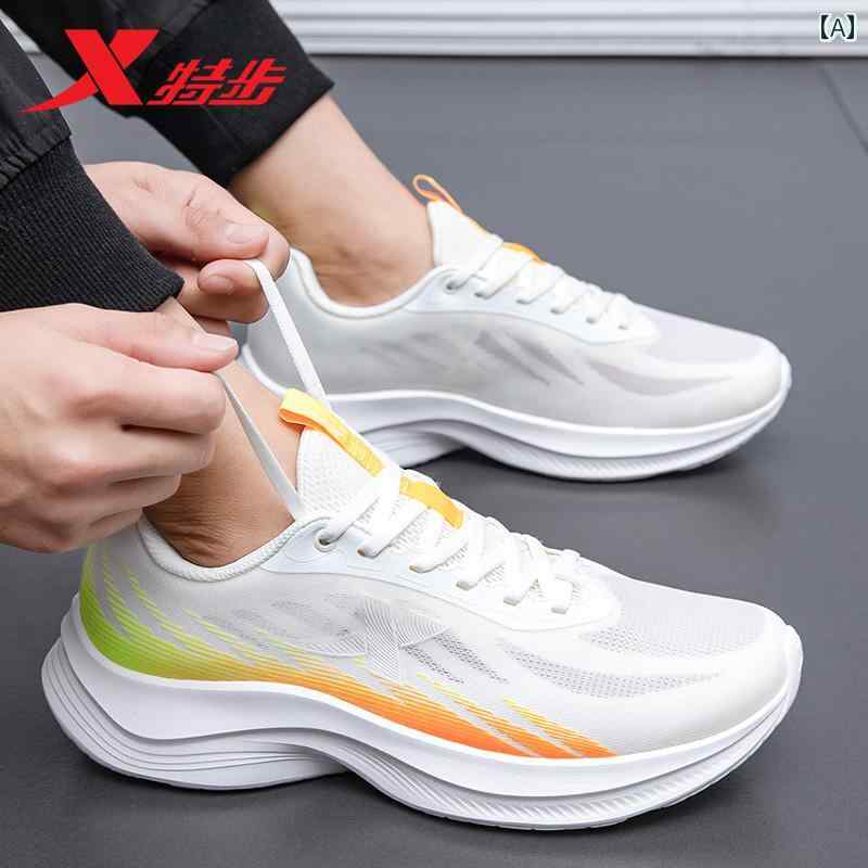 シューズ　ランニング　スポーツ Xtep メンズシューズ 旗 艦 店の スポーツ シューズ スプリング 衝撃 吸収 ランニング メッシュ 通気性 メンズ