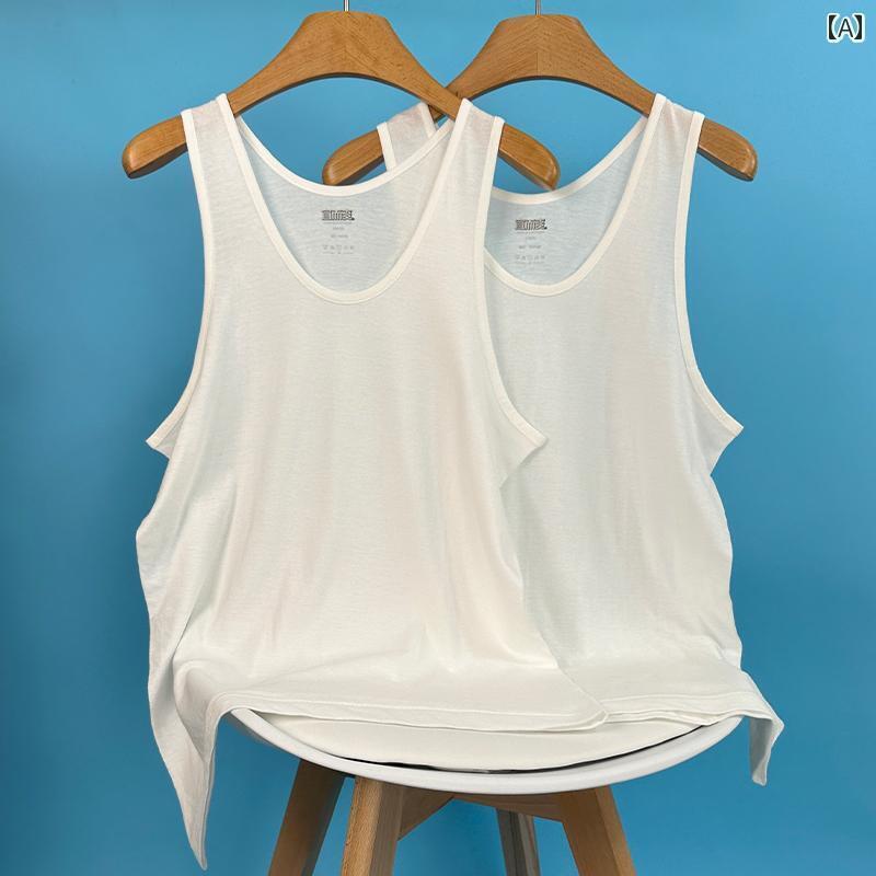 タンクトップ　レディース　ノースリーブ 3枚 セット Yiershuang メンズ ベスト 綿 老人 シャツ 薄手 ..