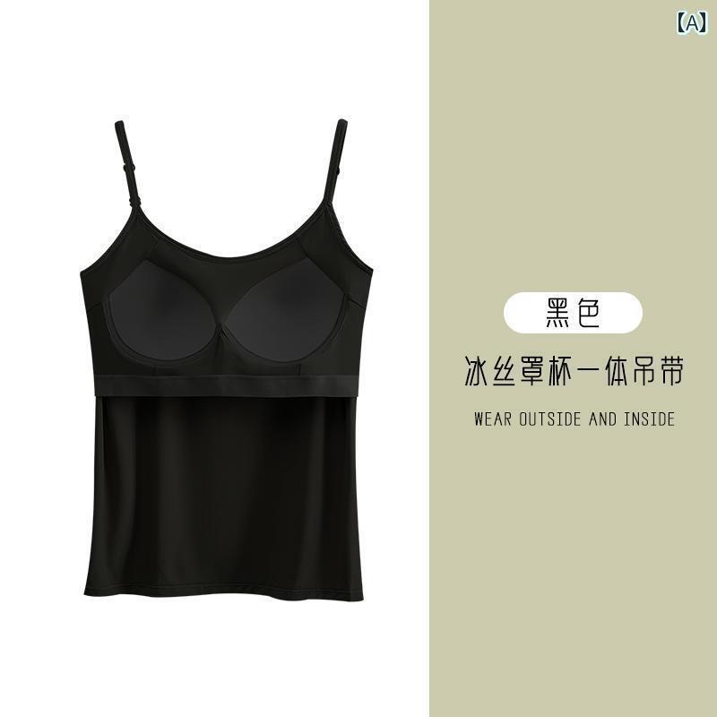 タンクトップ レディース ノースリーブ 吸汗性 胸 パッド トップ ロング ワンピース スポーツブラ 冷感 クール キャミソール ベスト レディース 大きいサイズ 夏服