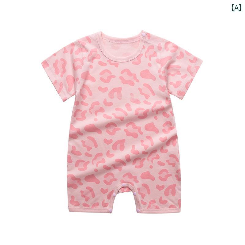 ベビー　服　赤ちゃん ベビー コットン 半袖 ロンパース 新生児 ジャンプスーツ 夏服 男の子と 女の子 ..