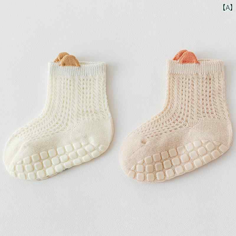 ベビー　服　赤ちゃん ベビー 滑り止め フロア ソックス 涼しい 夏 薄手 室内 幼児 メッシュ 子供 トラ..