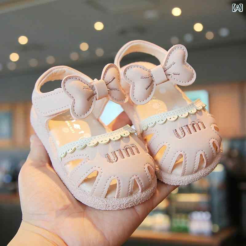 赤ちゃん　パジャマ　ベビー服 女の子 赤ちゃん用の 夏用 サンダル プリンセス シューズ 01歳 つま先 2..