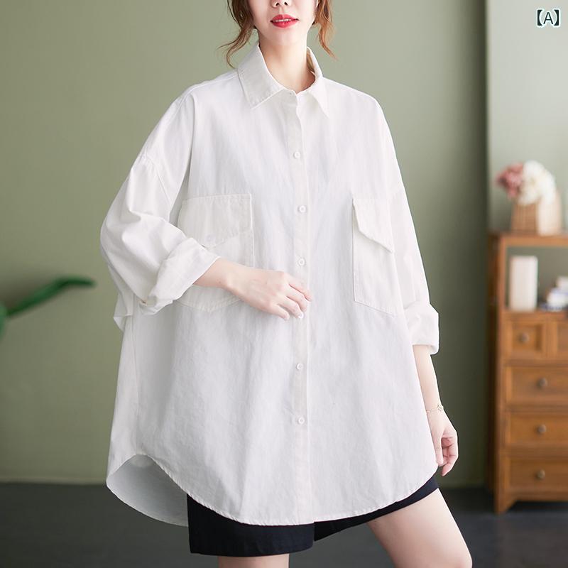 レディース　コート　ジャケット レトロ ゆったり 長袖 シャツ スタイリッシュな 高級 2025 春夏 大きいサイズ MM スリムトップス レディース