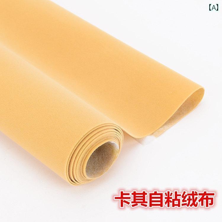 布　生地　無地　 粘着性の ある フロッキング クロス カウンター ジュエリーボックス 厚手 黒い フランネル