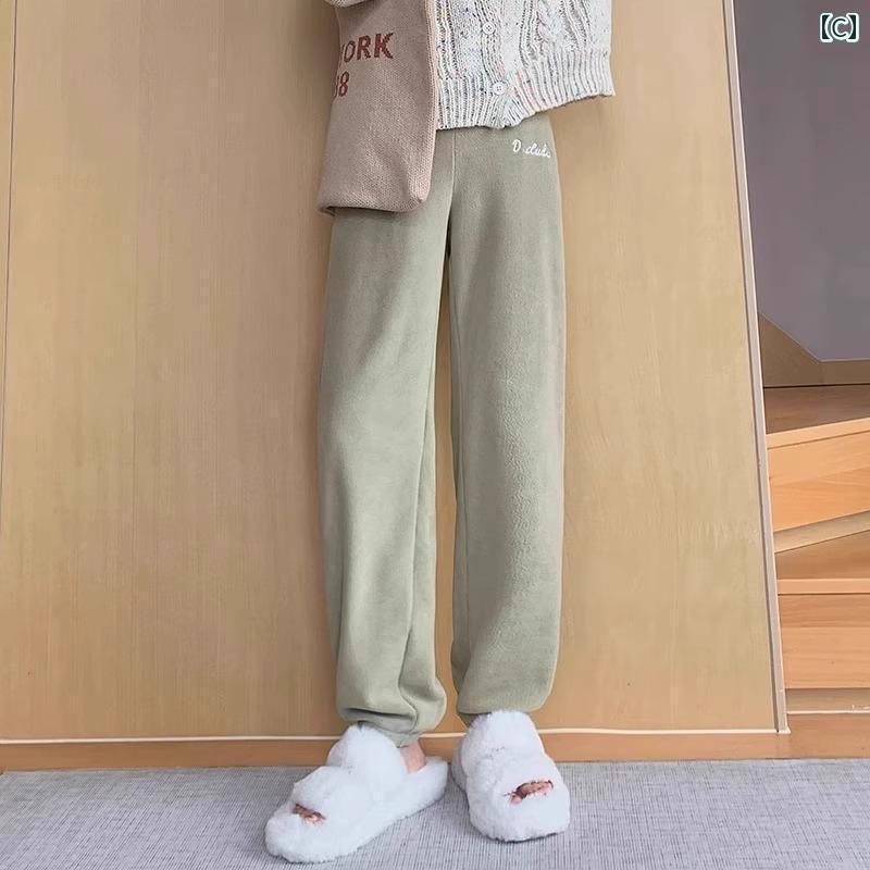 パンツ　スウェット　妊婦 妊婦用 パジャマ 冬 裏起毛 厚手 パンツ 春秋 アウターウェア フリース 暖かい 綿 ホーム 春服