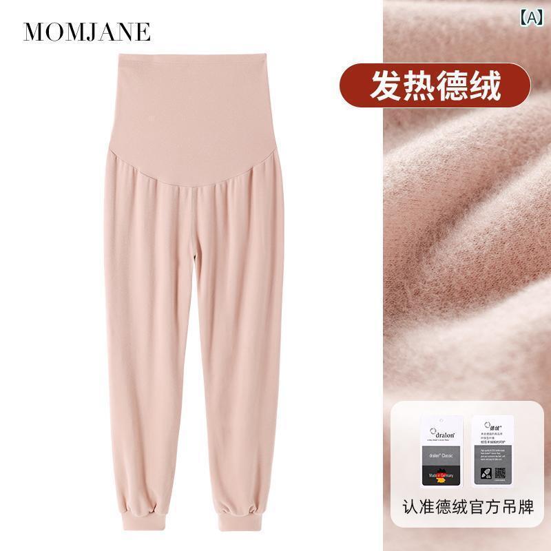 パンツ　スウェット　妊婦 妊婦用 パジャマ ホーム パンツ 春秋 暖かい て 厚手 ドイツ ベルベット 秋 妊娠と 産後 裏起毛 大きいサイズ