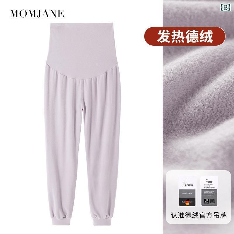 パンツ　スウェット　妊婦 妊婦用 パジャマ ホーム パンツ 春秋 暖かい て 厚手 ドイツ ベルベット 秋 妊娠と 産後 裏起毛 大きいサイズ