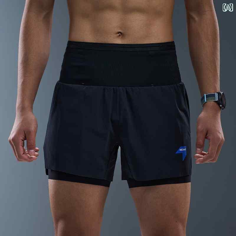 メンズ　ボクサーパンツ　下着 NEDAO 3 イン 1 ランニング ショーツ ライニング ウエスト バッグ 多機..