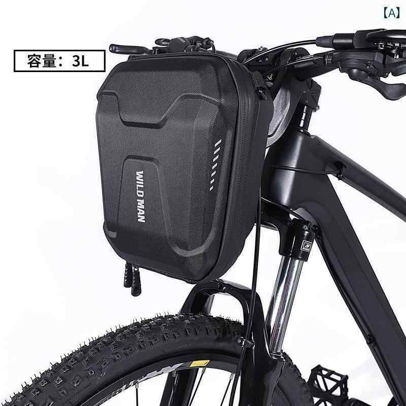 自転車　ホルダー　バッグ WILD MAN 自転車 ハンドル バー バッグ EVA ハードシェル ヘッド フロント 収納 電動 カー ロード マウンテンバイク
