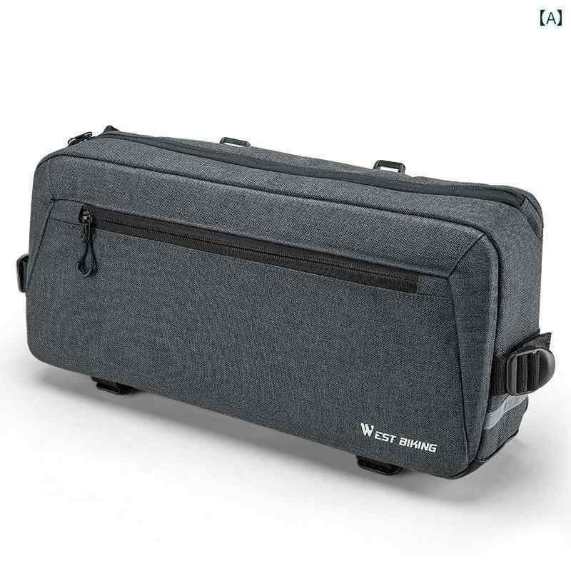 自転車　ホルダー　バッグ West Rider 自転車 ハンドル バー バッグ フロント 収納 ポータブル 斜め ライディング
