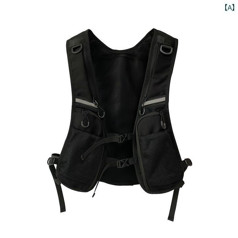 自転車　ホルダー　バッグ クールで ダークな 機能的な タクティカル ワークウェア ベスト バッグ 反射..