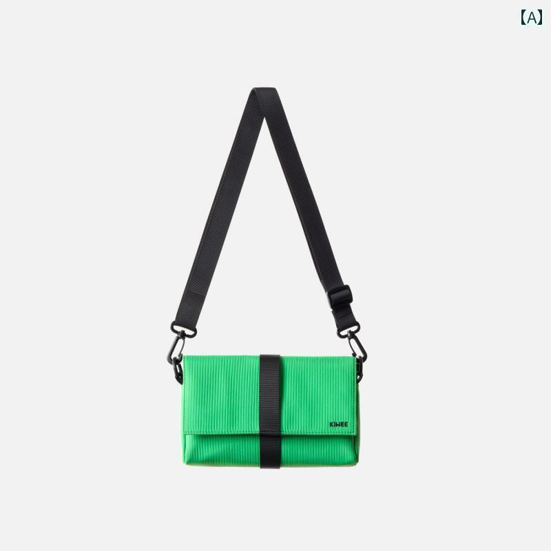 自転車　ホルダー　バッグ KIWEE 2024 秋冬 ストライプ ミニ トライアングル バッグ ショルダー メッセンジャー 男女兼用 ウエスト サイクリング