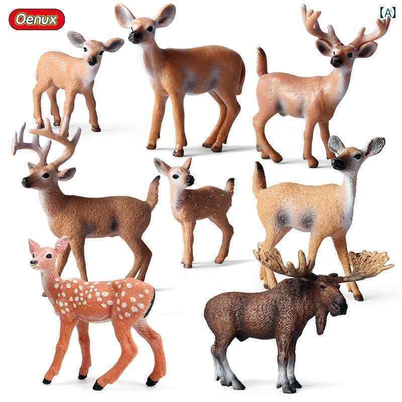 おもちゃ ホビー 動物 クリスマス シミュレーション 動物 おもちゃ オジロジカ シカ トナカイ リス アカ ギツネ 飾り セット