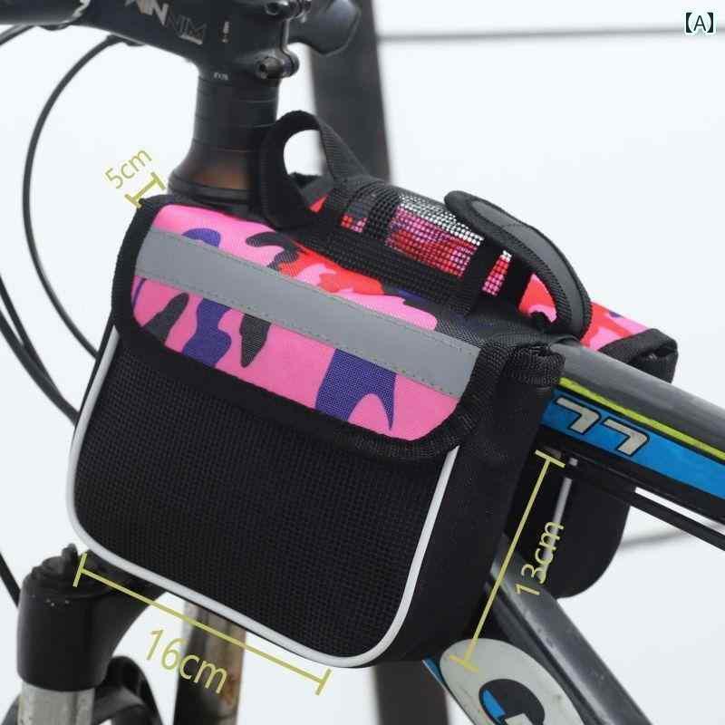 自転車　ホルダー　バッグ 自転車 バッグ フロント ビーム 子供用 レーシング 尚 観 スマートフォン 収..