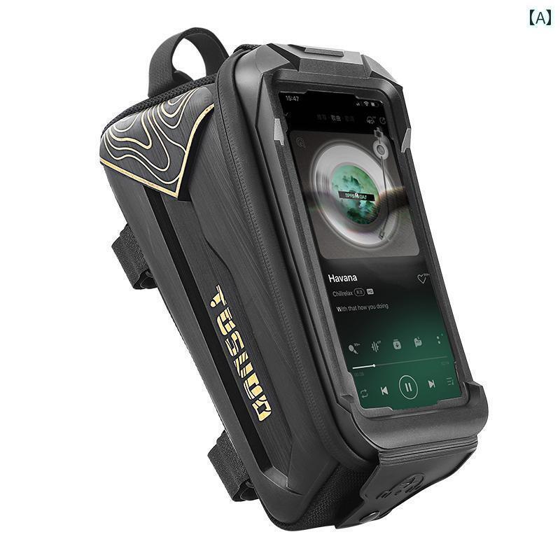 自転車　ホルダー　バッグ 自転車 バッグ フロント ビーム ロード マウンテンバイク ハードシェル トップ チューブ 防水 スマートフォン ユニバーサル サイクリング アクセサリー