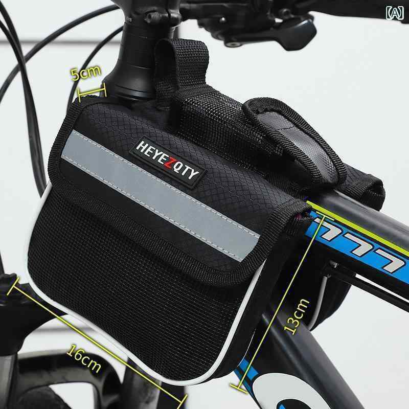 マウンテンバイク　ホルダー　バッグ 自転車 バッグ 4 in 1 大型 フロント ビーム 防水 サドルバッグ トップ チューブ ハンギング サイクリング マウンテンバイク