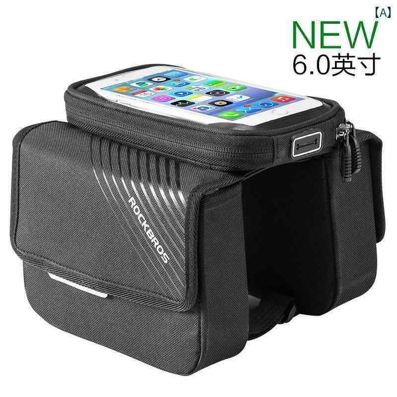 マウンテンバイク　ホルダー　バッグ ロック ブラザーズ 自転車 バッグ スマートフォン タッチ スクリーン 車 フロント アッパー チューブ マウンテンバイク サドルバッグ 乗馬 機器 アクセサリー