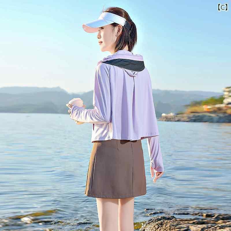 パーカー　薄手　カジュアル 女性用 クール 日焼け防止 服 2025 夏 スタイル 紫外線 防止 通気性 冷感 ..