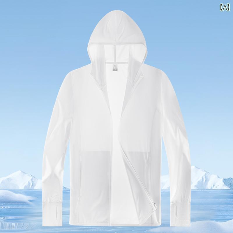 パーカー　薄手　カジュアル 日焼け防止 服 メンズ 冷感 紫外線 防止 肌着 夏用 薄型 フィッシングジャ..