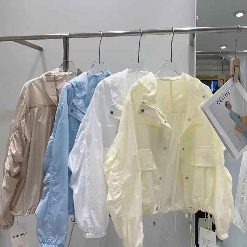 パーカー　薄手　ジャケット 日焼け防止 服 レディース ショート 薄手 ジャケット 2025夏 アウトドア 通気性