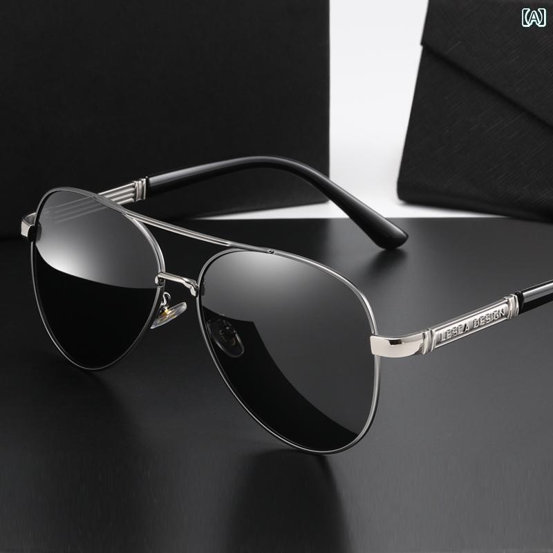 サングラス　レンズ　おしゃれ ナイトビジョンを 備えた 男性用 昼夜 両用 色 変化 サングラス ドライビング グラス 偏光 フィッシング スタイル(4)