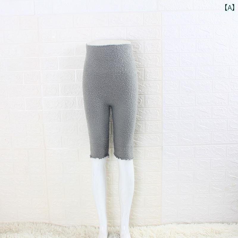 レディース　レギンス　シャーク 柔らかく ふわふわの ショート パンツ 素足 子宮と お腹を 温める 厚..