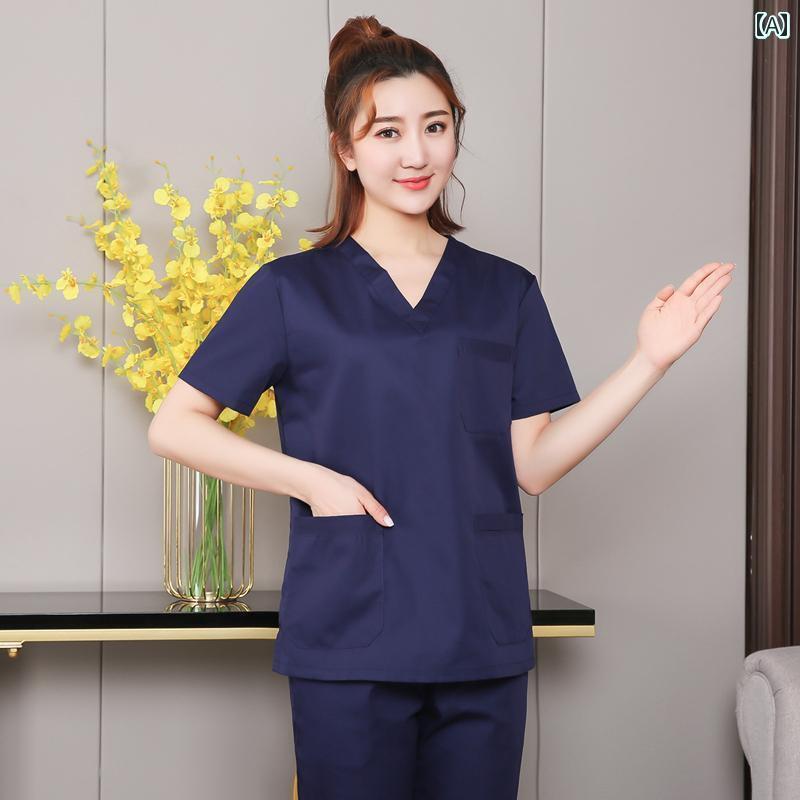 作業服　美容　医療 洗濯 服 メンズ 半袖 長袖 医師 看護 師 手術 室 手洗い 着 歯科 医院 制服 スーツ