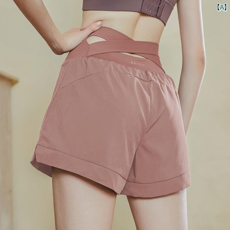 レディース　フィットネス　レギンス ハイウエストの お腹を コントロール する スポーツ ショーツ ス..