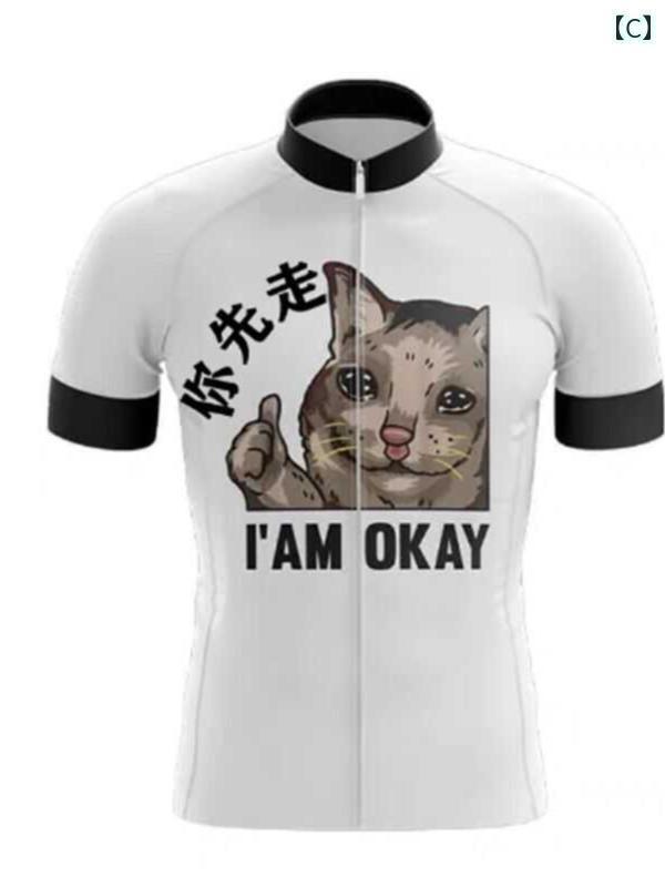 パンツ　スポーツ　ランニング 2024 かわいい 猫 ロード バイク ライディングスーツ 半袖 スーツ 春夏 ..