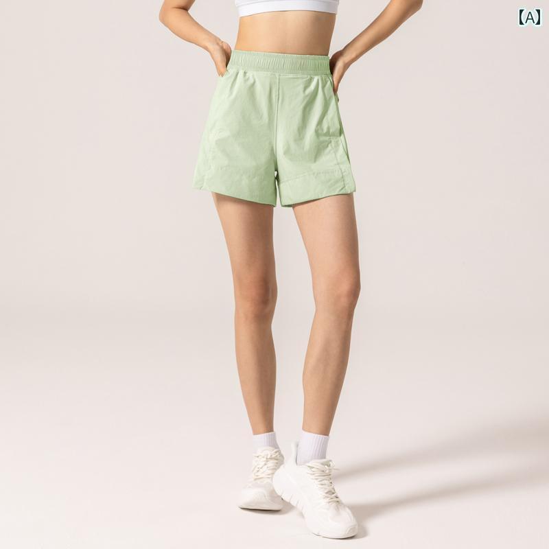 パンツ　スポーツ　ランニング レディース ゆったり ハイウエスト ワイド レッグ ショーツ スポーツ ヨ..