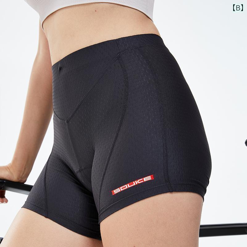 パンツ　スポーツ　ランニング Shuzaki SOUKESPORTS レディース サイクリング パンツ 振動を 軽減 する スポンジパッド 付き 屋 内外で 着用 できる 夏用