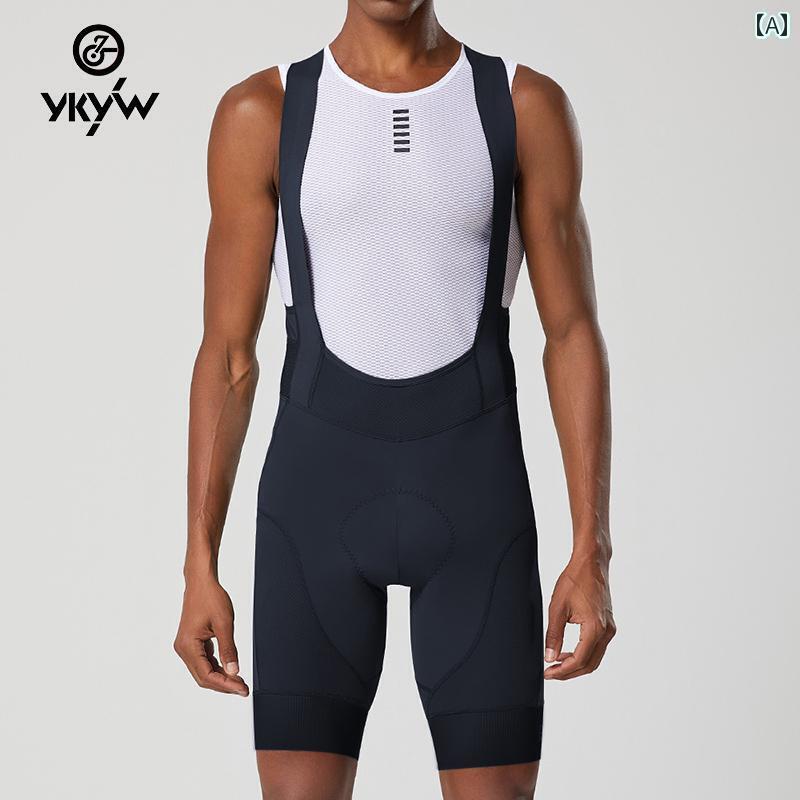 パンツ　スポーツ　ランニング YKYW サイクリング スーツ メンズ 夏 ロード バイク マウンテンバイク 半袖 ショーツ ダブルアロー ビブ パンツ
