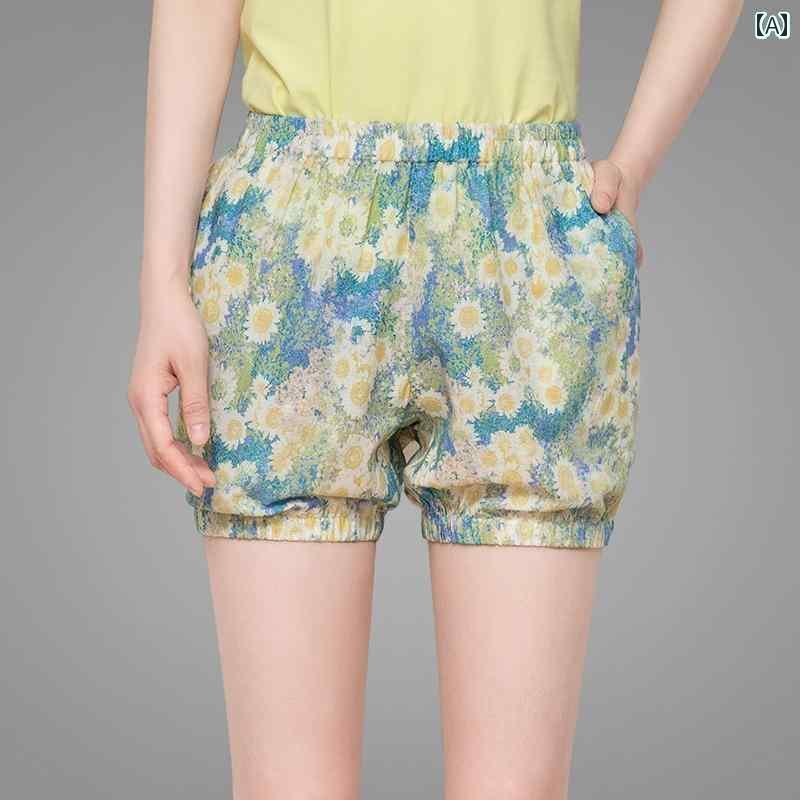 レディース　レギンス　フィットネス 2025 春夏 アイアンガー ヨガ ショーツ コットン ヘンプ パンツ ..