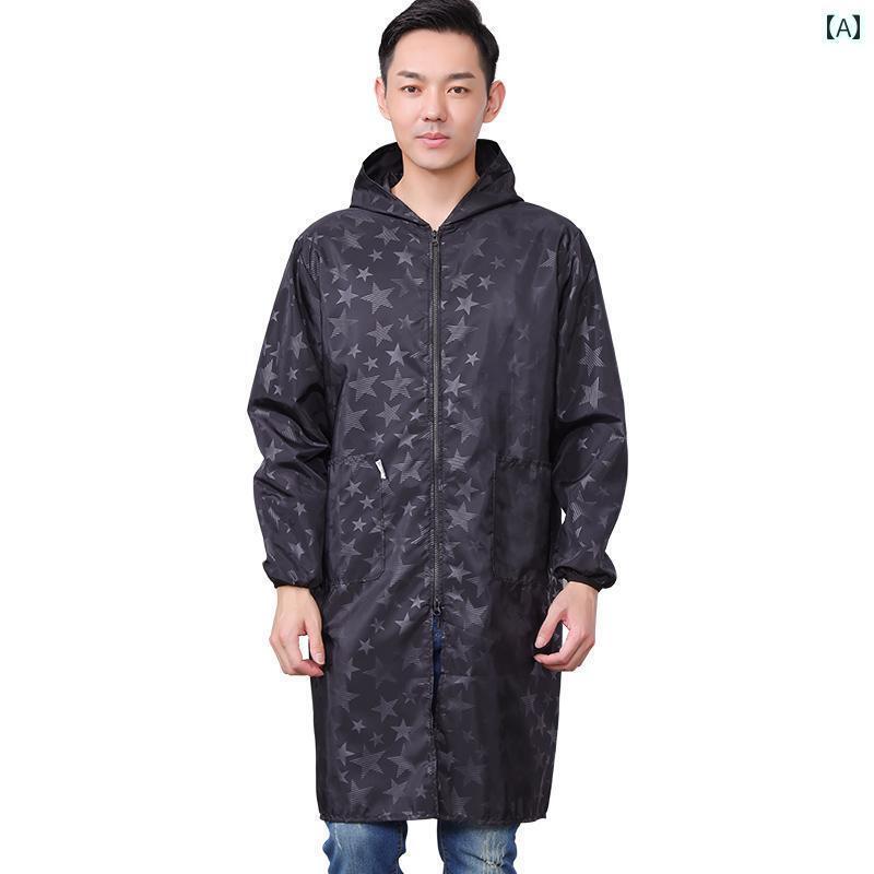 作業着 メンズ ワーク メンズ ロング オーバー オール 単層 作業着 コート 労働 保護 大人 袖 汚れ 防止 防水 防 油 春秋 ジャケット