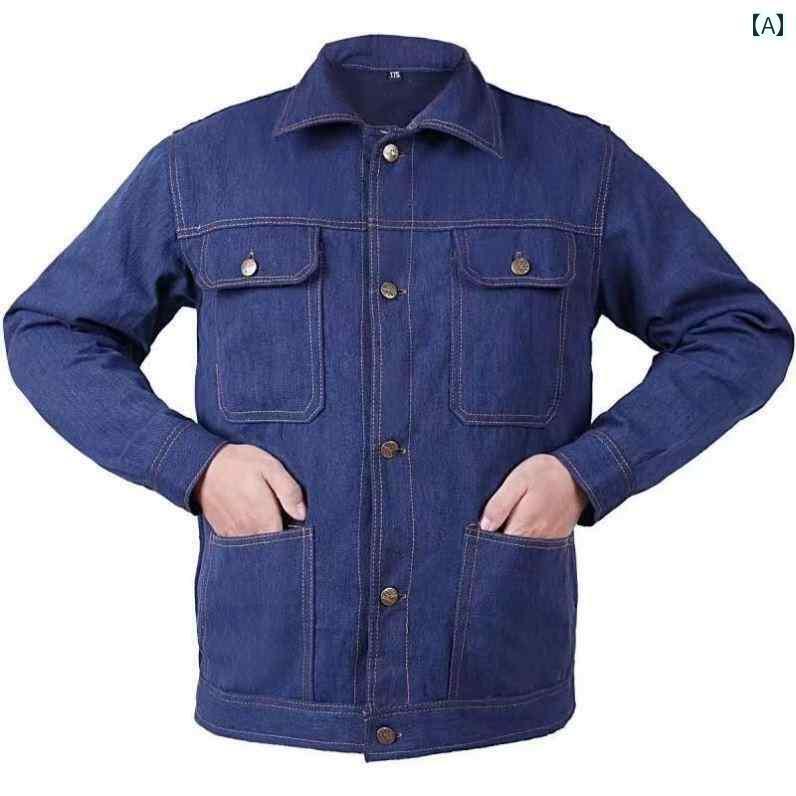 作業着　メンズ　ワーク 【 補償】 作業着 スーツ メンズ シングル 溶接 工 工場 労働 保護 作業 員 デ..