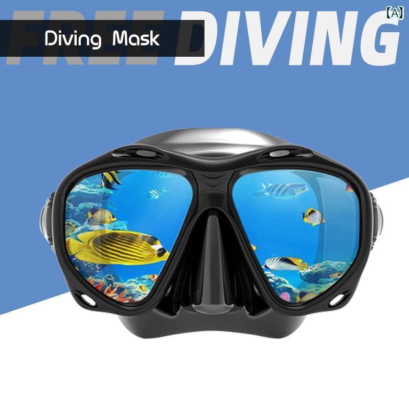 シュノーケリング　ゴーグル　マリン 大人用 シリコン ダイビング ゴーグル プロ 仕様の シュノーケリ..