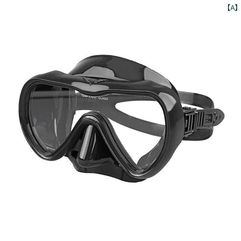 シュノーケリング　ゴーグル　スポーツ 曇り 止めの高 解像度の 水泳 ゴーグル 窒息 防止と 防水の ノーズ ダイビング シリコン シュノーケリング フリー マスク 近視用 装備 可能