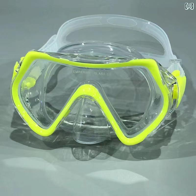 シュノーケリング　ゴーグル　スポーツ 4 ～ 8歳の 子供用 ダイビング マスク シリコン ゴーグル フル ..