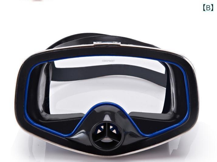 シュノーケリング ゴーグル スポーツ Bilifu ダイビング ミラー シュノーケリング 強化 ガラス 曇り 止め フルフェイスマスク 漁師 救助 防水 深海 機器