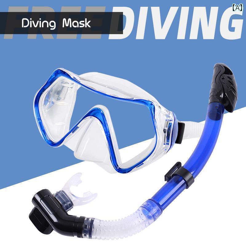 シュノーケリング　ゴーグル　スポーツ 大人 ダイビング ゴーグル シュノーケリング 3つの 宝物 セット シリコン セミ ドライ 呼吸 チューブ スイミング マスク 機器